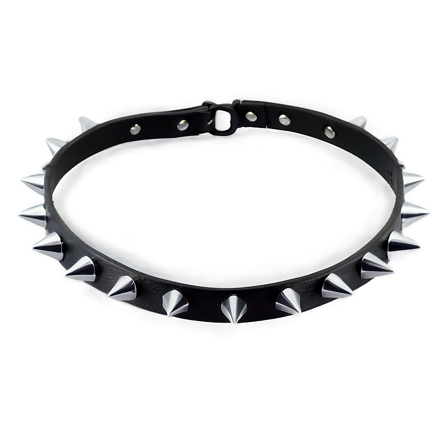 Black Spiked Choker Png Owo38