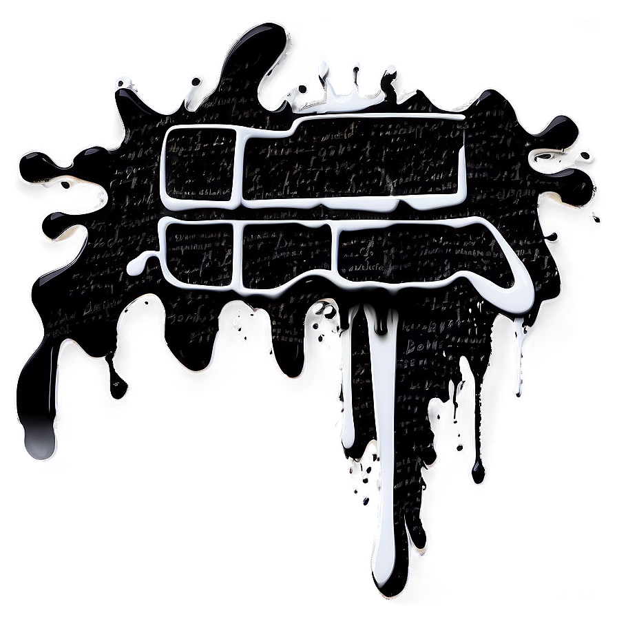 Black Splatter Graffiti Element Png 06262024