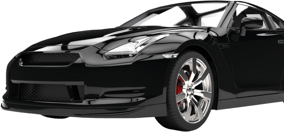 Black Sports Car Profile View