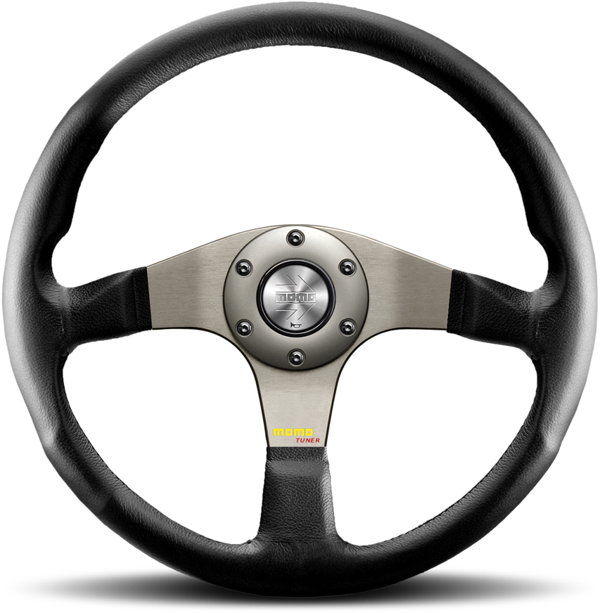 Black Sports Car Steering Wheel