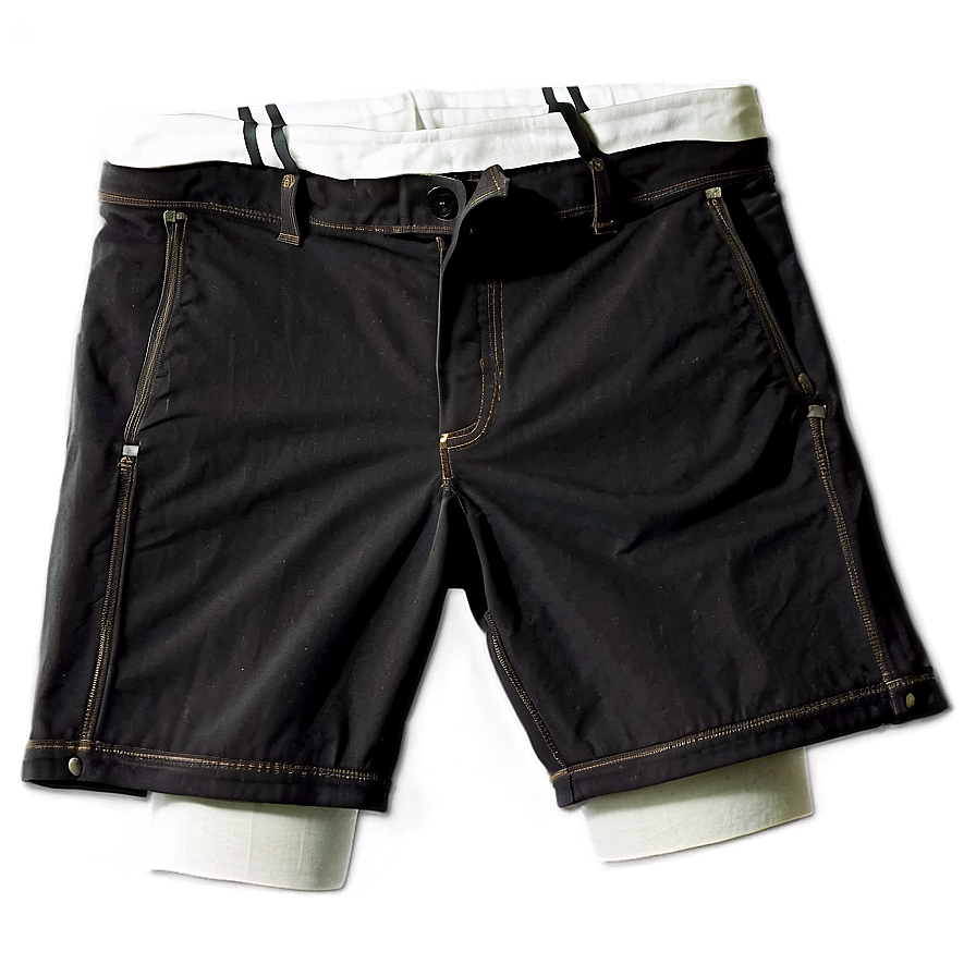 Black Stretch Shorts Png Wke37