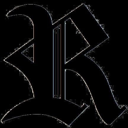 Black Stylized R Symbol