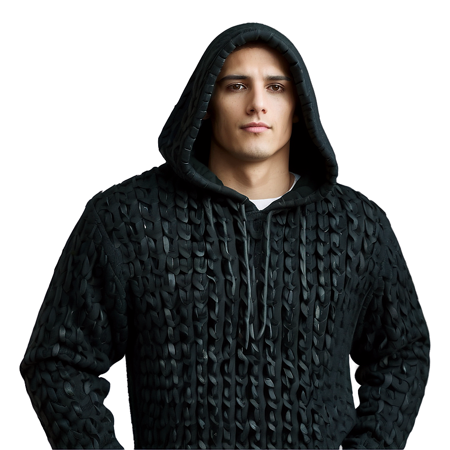 Black Sweater With Hood Png Npc