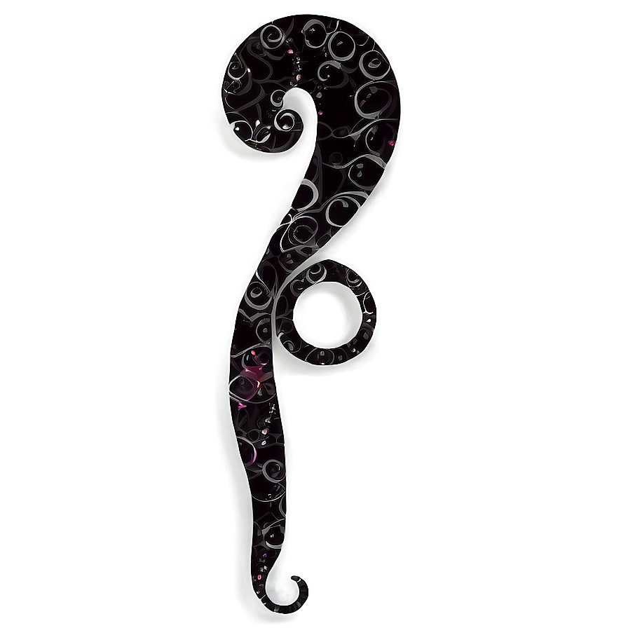 Black Swirl Festive Decoration Png 06262024