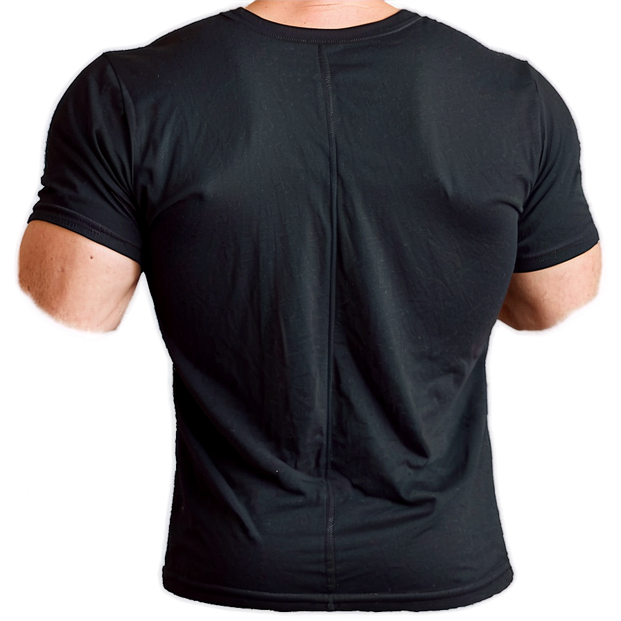 Black T Shirt Back View Png Xfe