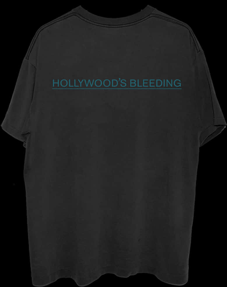 Black T Shirt Hollywoods Bleeding Text