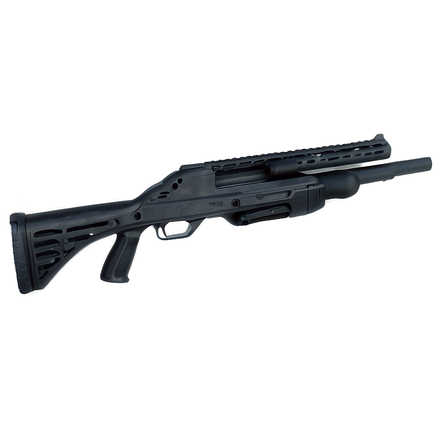 Black Tactical Shotgun Png 7