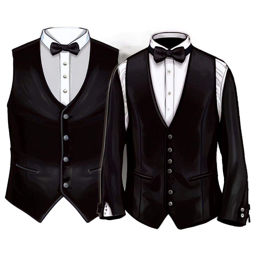 Black Tie And Vest Png Fgu