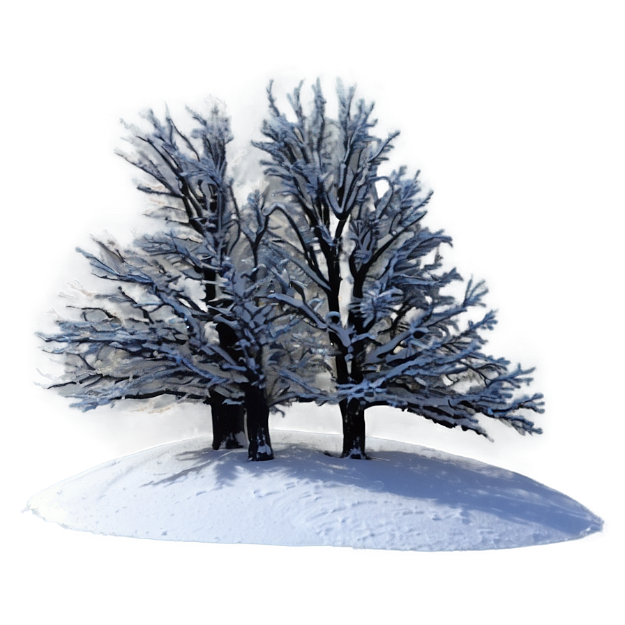 Black Trees In Snow Png Wfn82