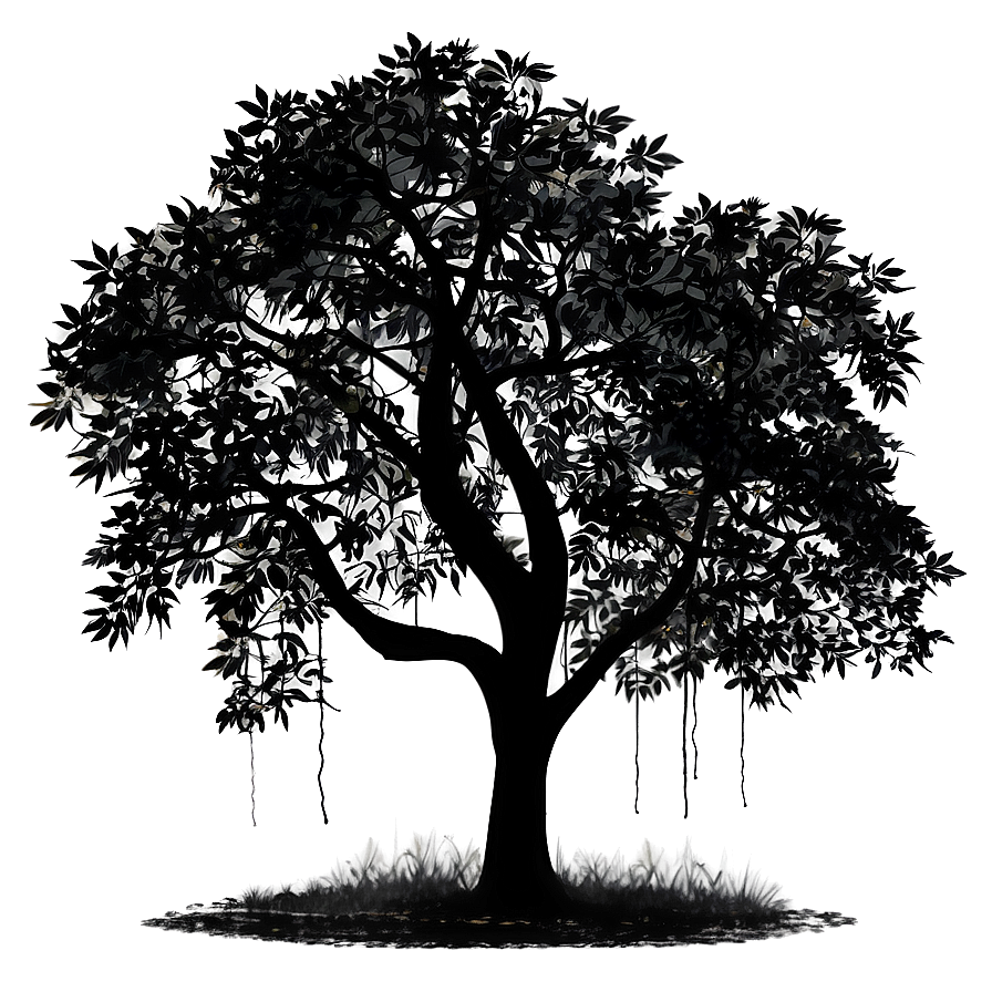 Black Trees Silhouette Png Vxa