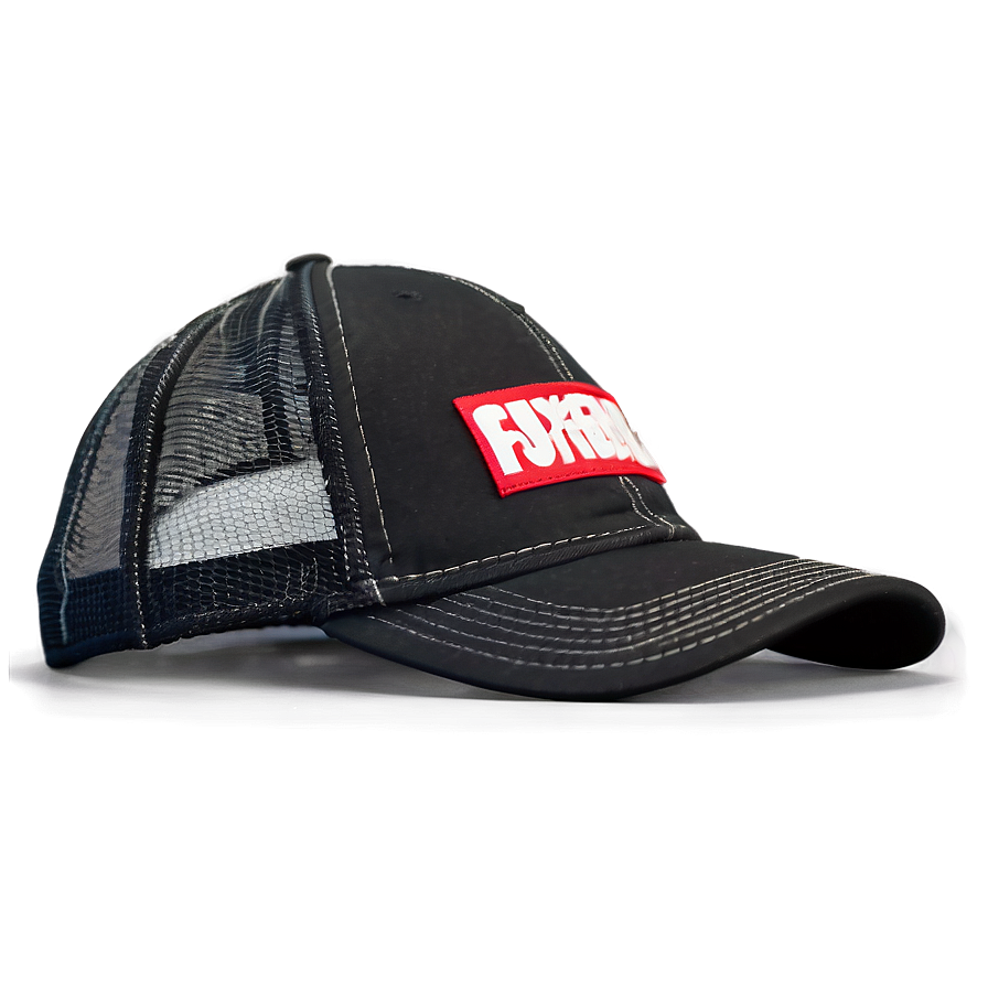 Black Trucker Hat Side View Png Ktu