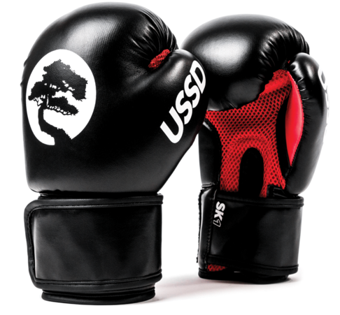 Black U S S D Boxing Gloves