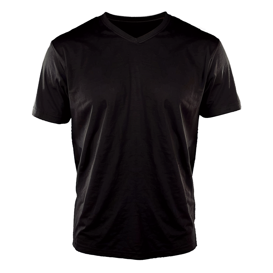 Black V Neck T Shirt Png Qli