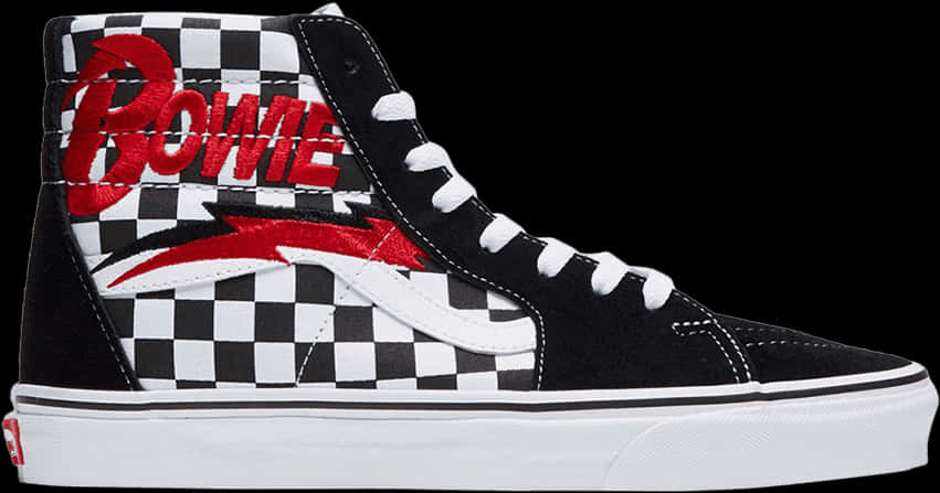 Black White Checkered High Top Sneaker