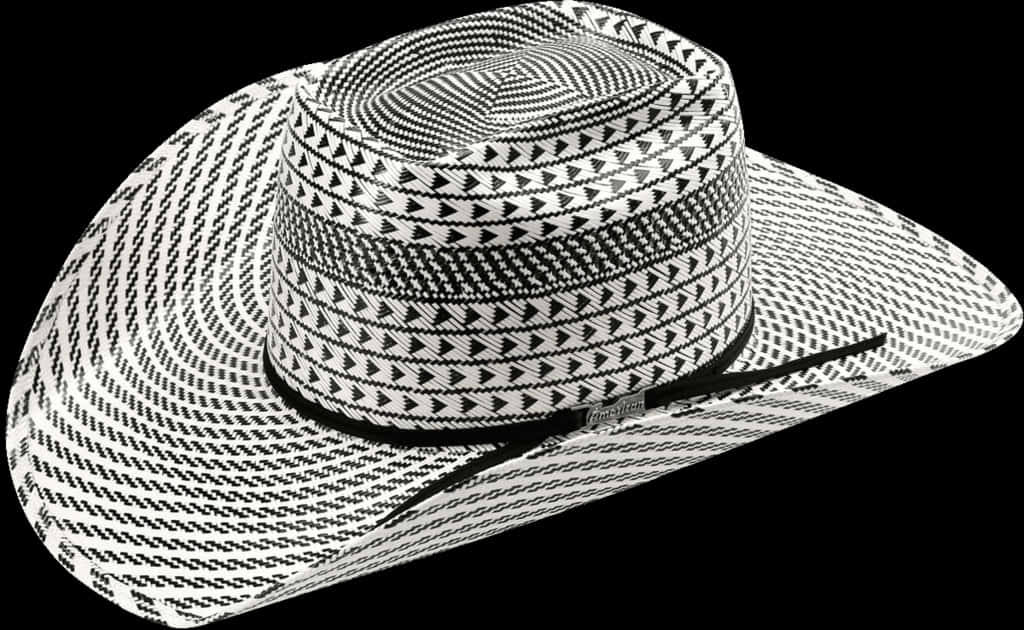 Black White Geometric Pattern Hat