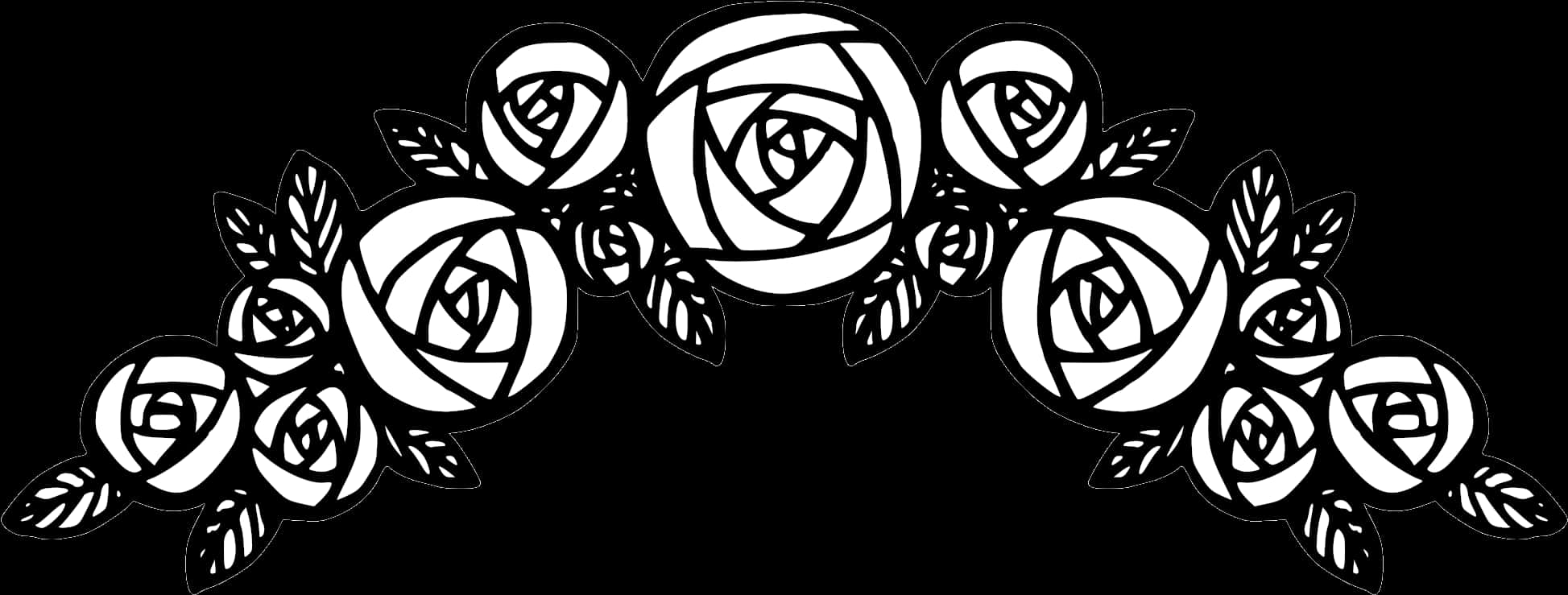 Black White Rose Design