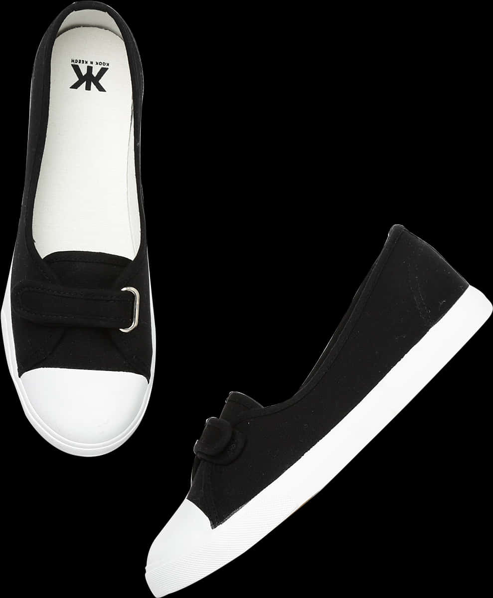 Black White Womens Casual Shoes