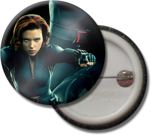 Black Widow Action Pose Pin