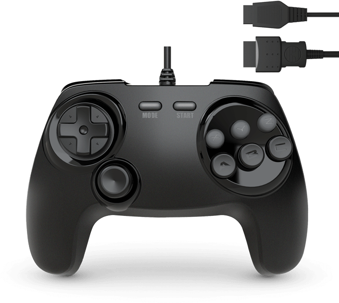 Black Wired Game Controller