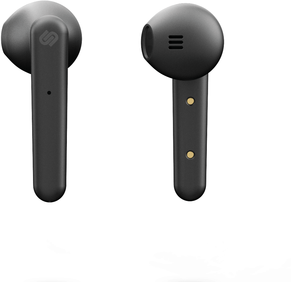 Black Wireless Earbuds Isolated