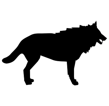Black Wolf Silhouette