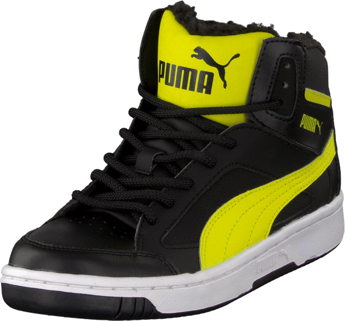 Black Yellow Puma High Top Sneaker