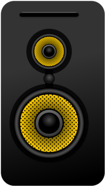 Black Yellow Speaker Design