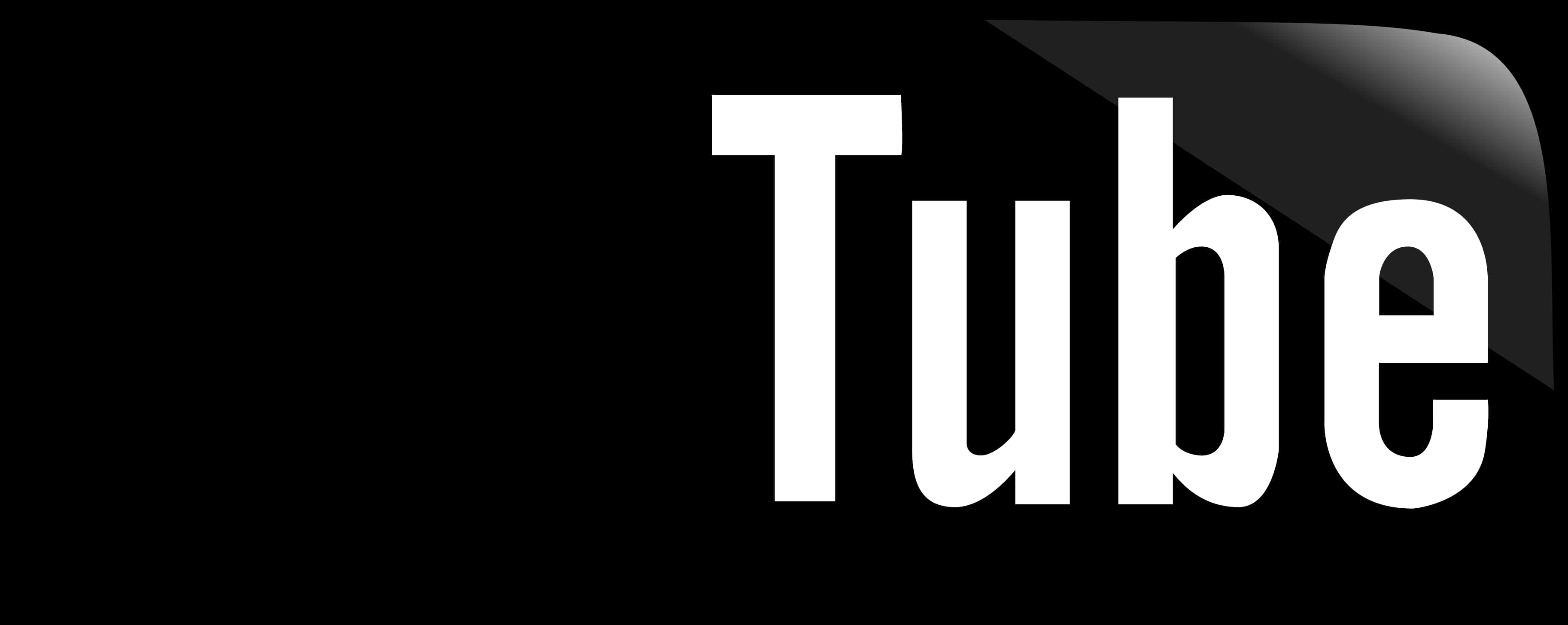 Black You Tube Logo