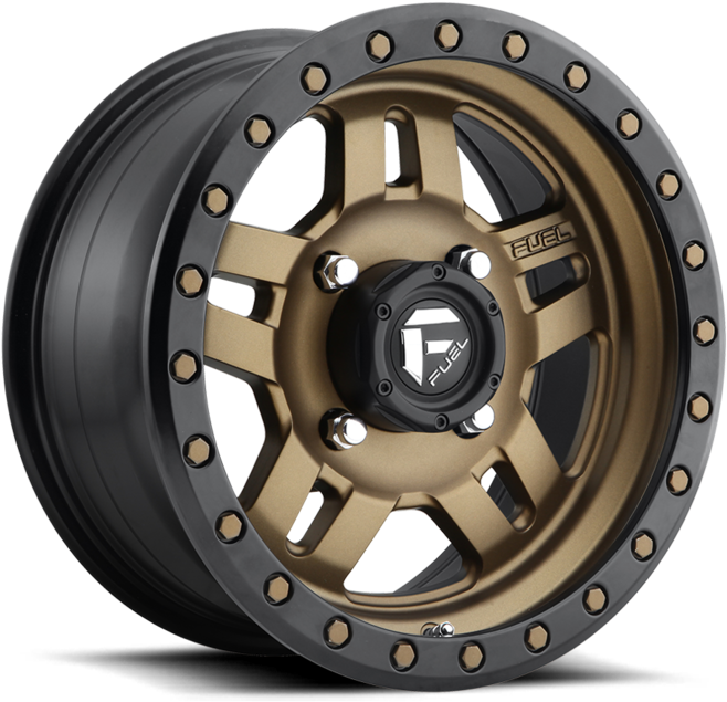 Blackand Gold Fuel Offroad Wheel