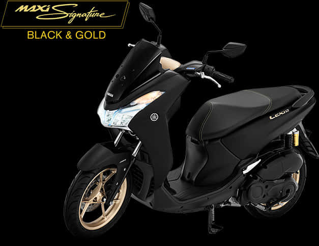 Blackand Gold Maxi Scooter