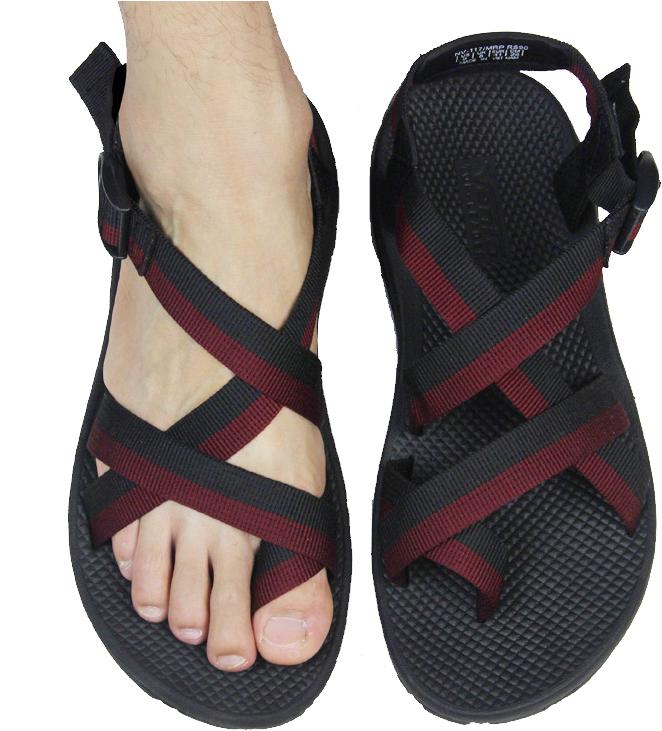 Blackand Red Strappy Sandal