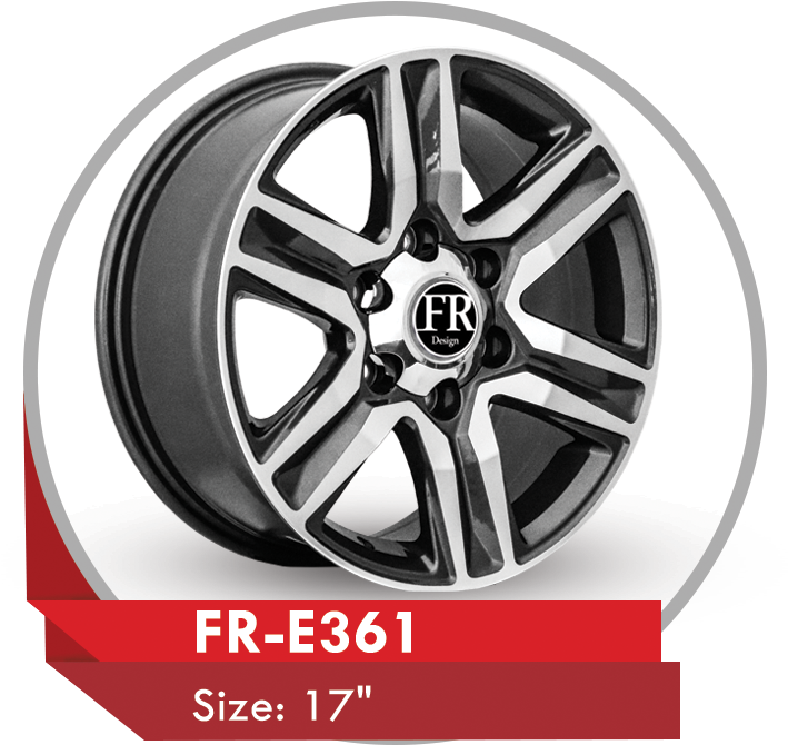 Blackand Silver Alloy Wheel F R E361