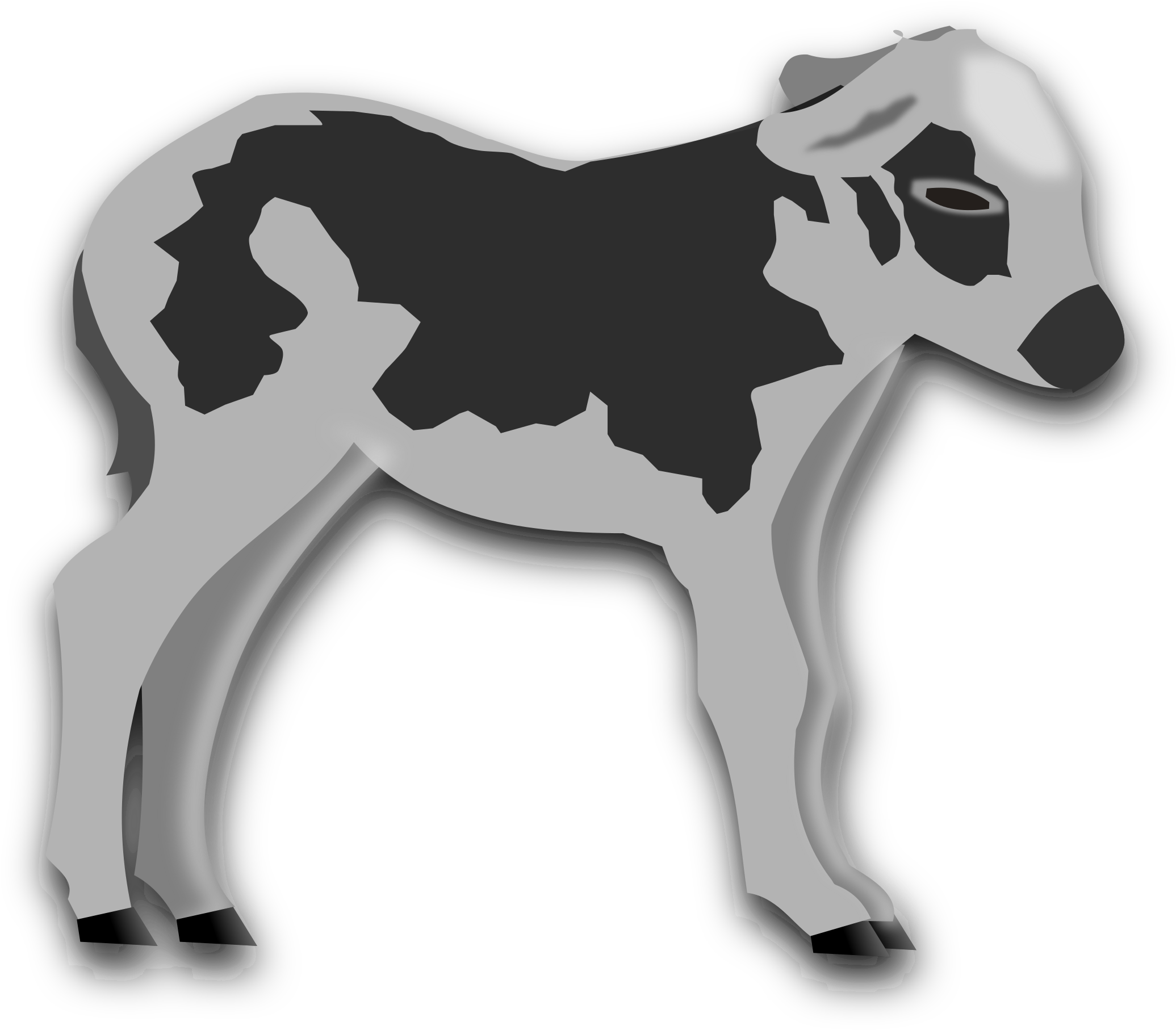 Blackand White Calf Illustration.png