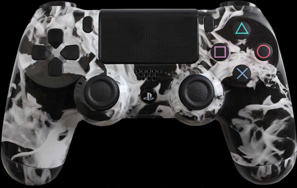 Blackand White Camouflage P S4 Controller