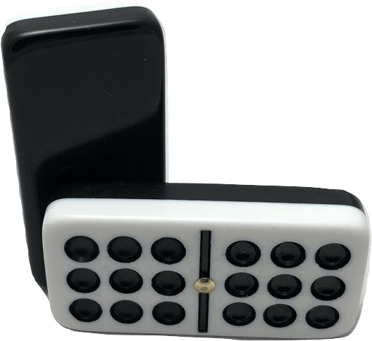 Blackand White Dominoes Standing