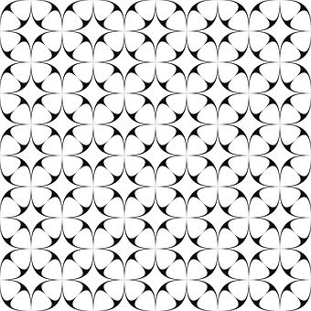 Blackand White Floral Pattern