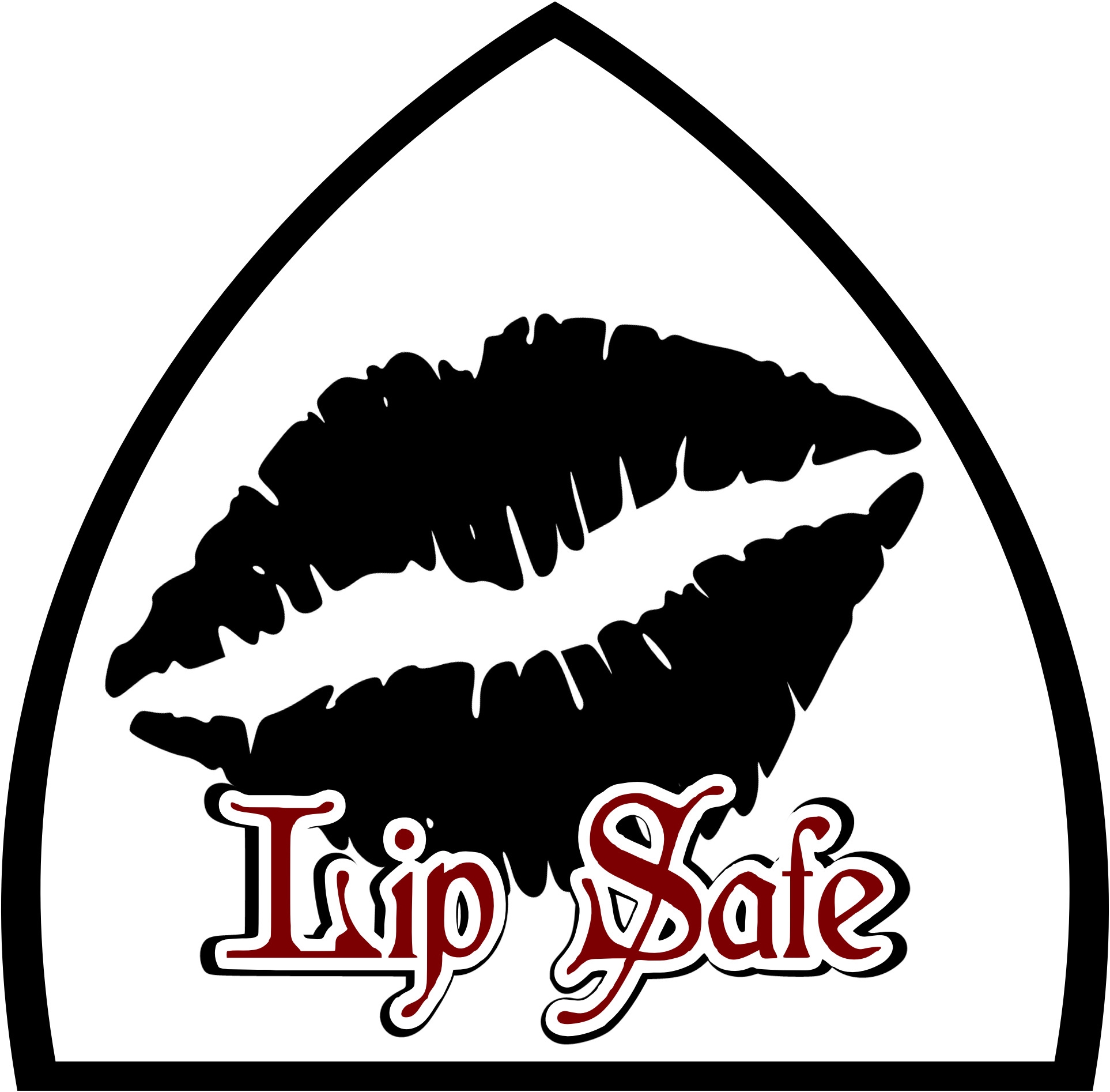 Blackand White Lip Print Logo
