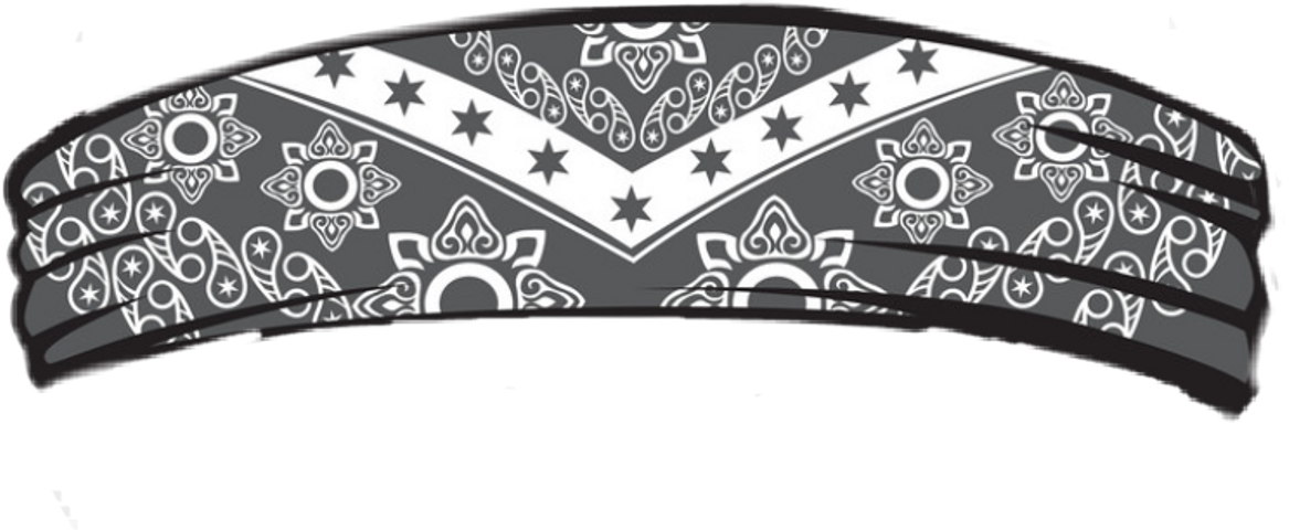 Blackand White Paisley Bandana Design