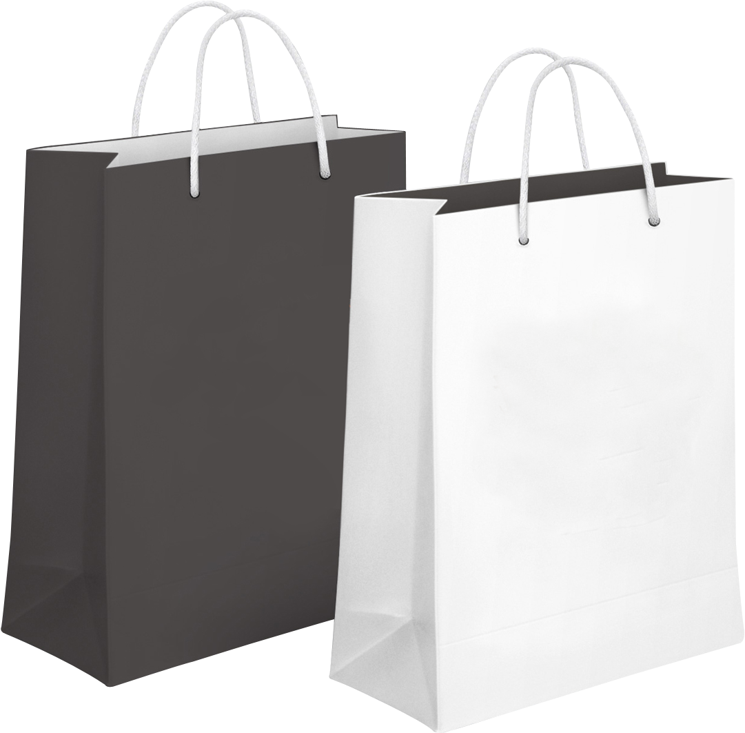 Blackand White Shopping Bags