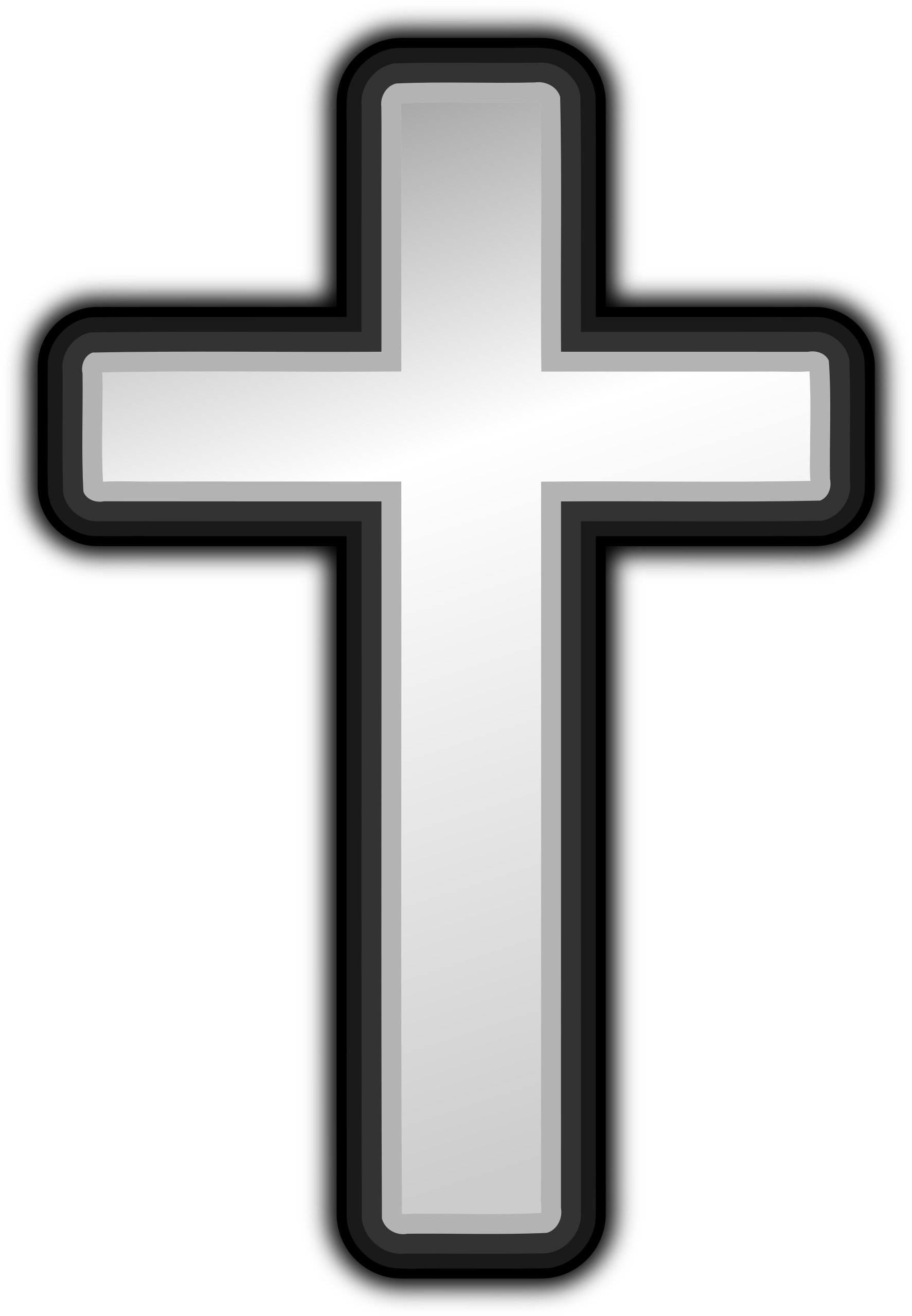 Blackand White Simple Cross Clipart