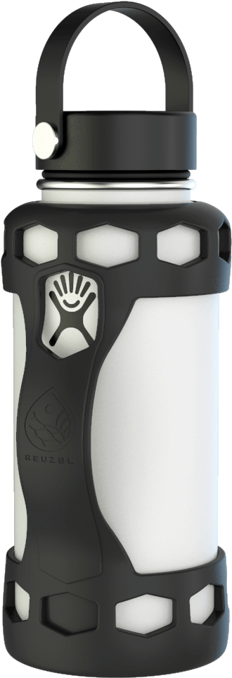 Blackand White Sports Water Bottle