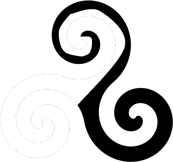 Blackand White Triskelion Spiral