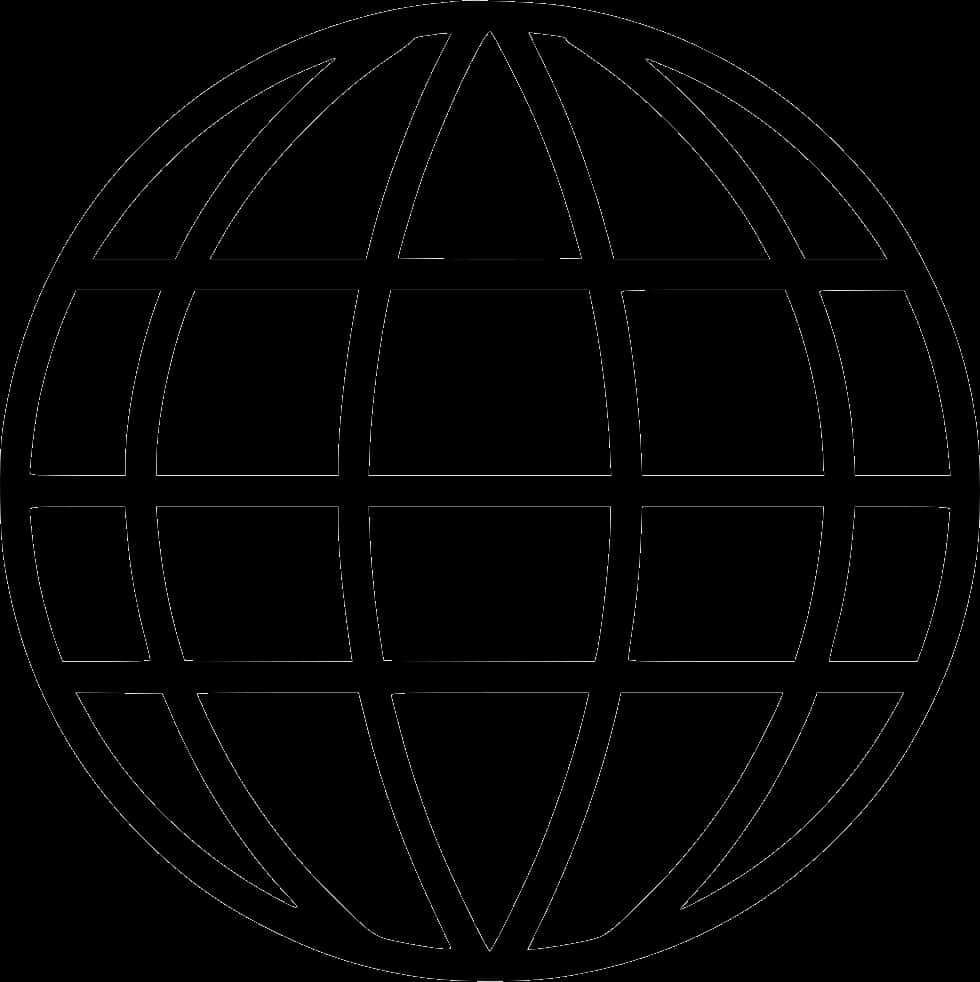 Blackand White World Grid Graphic