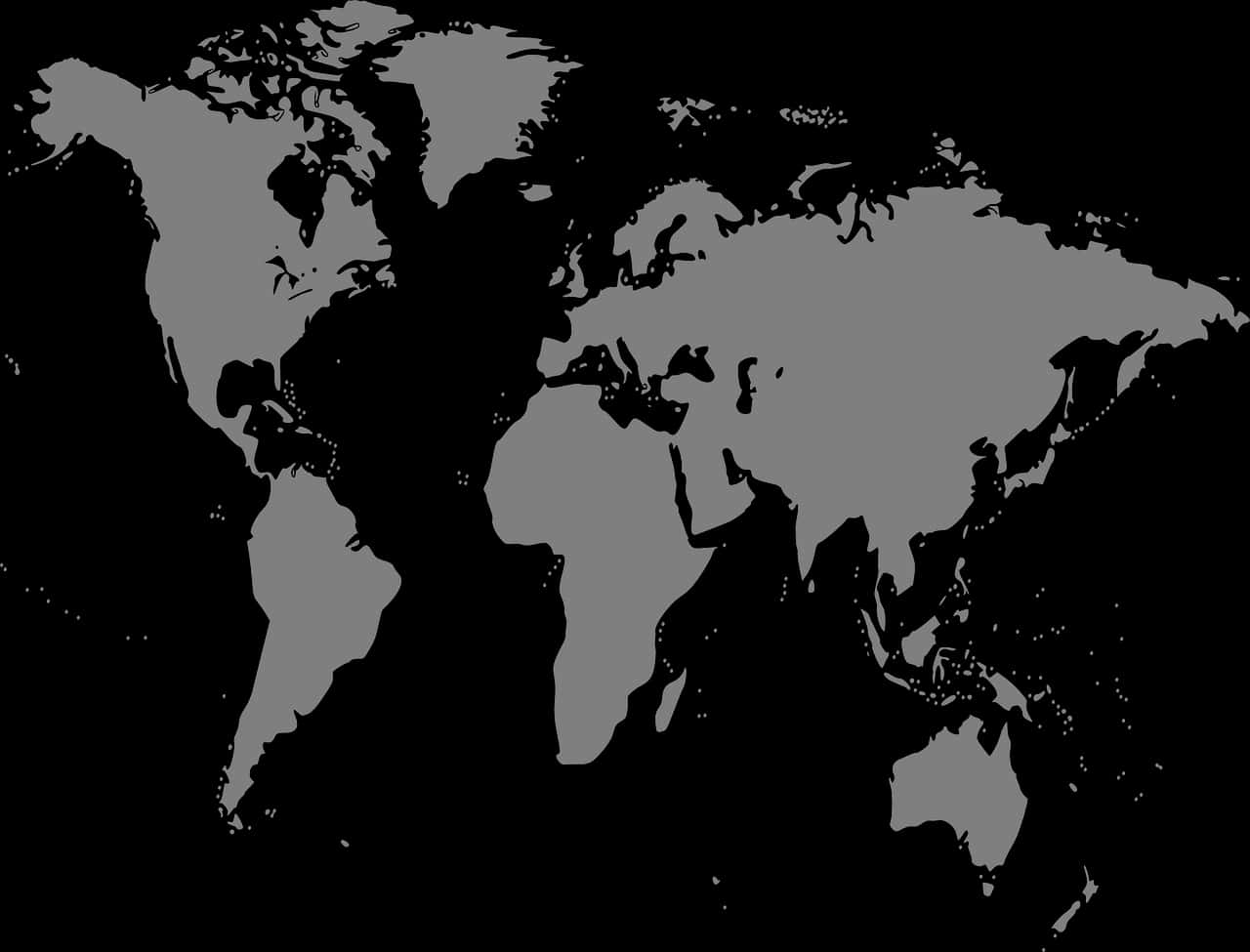 Blackand White World Map
