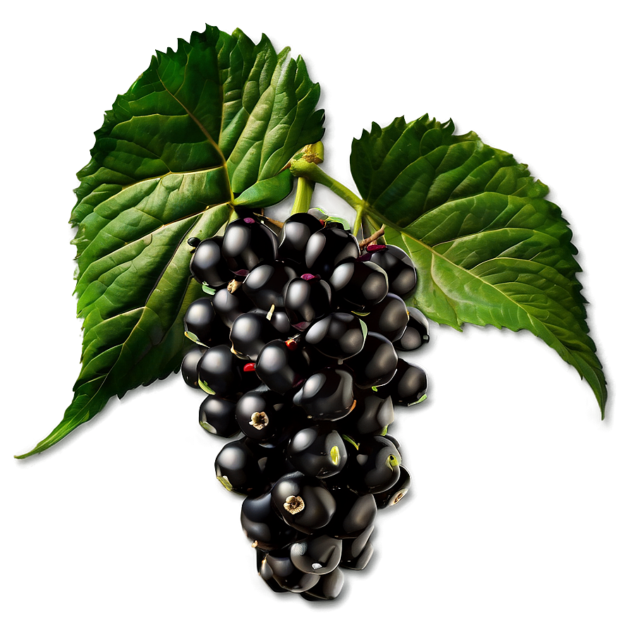 Blackberry With Leaves Png 86