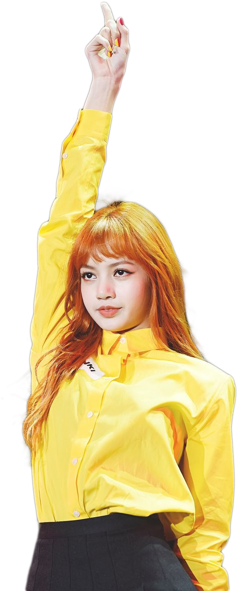 Blackpink Member Yellow Blouse Pose