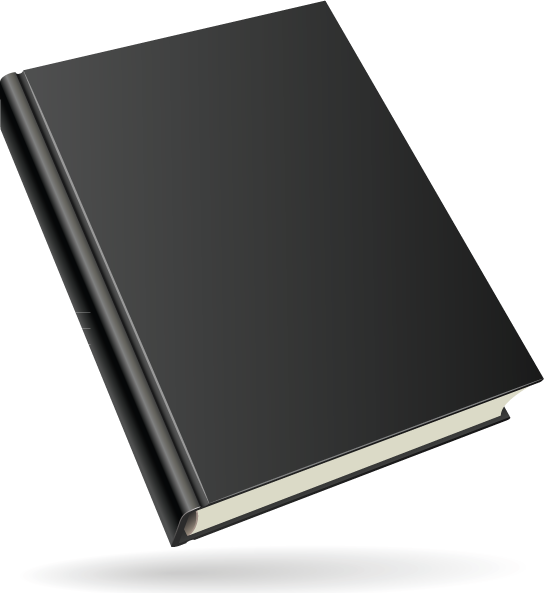 Blank Black Book Cover Floating