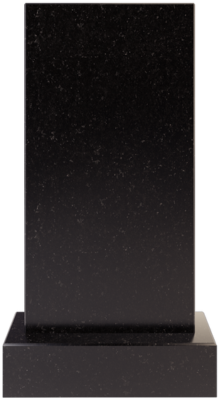 Blank Black Gravestone