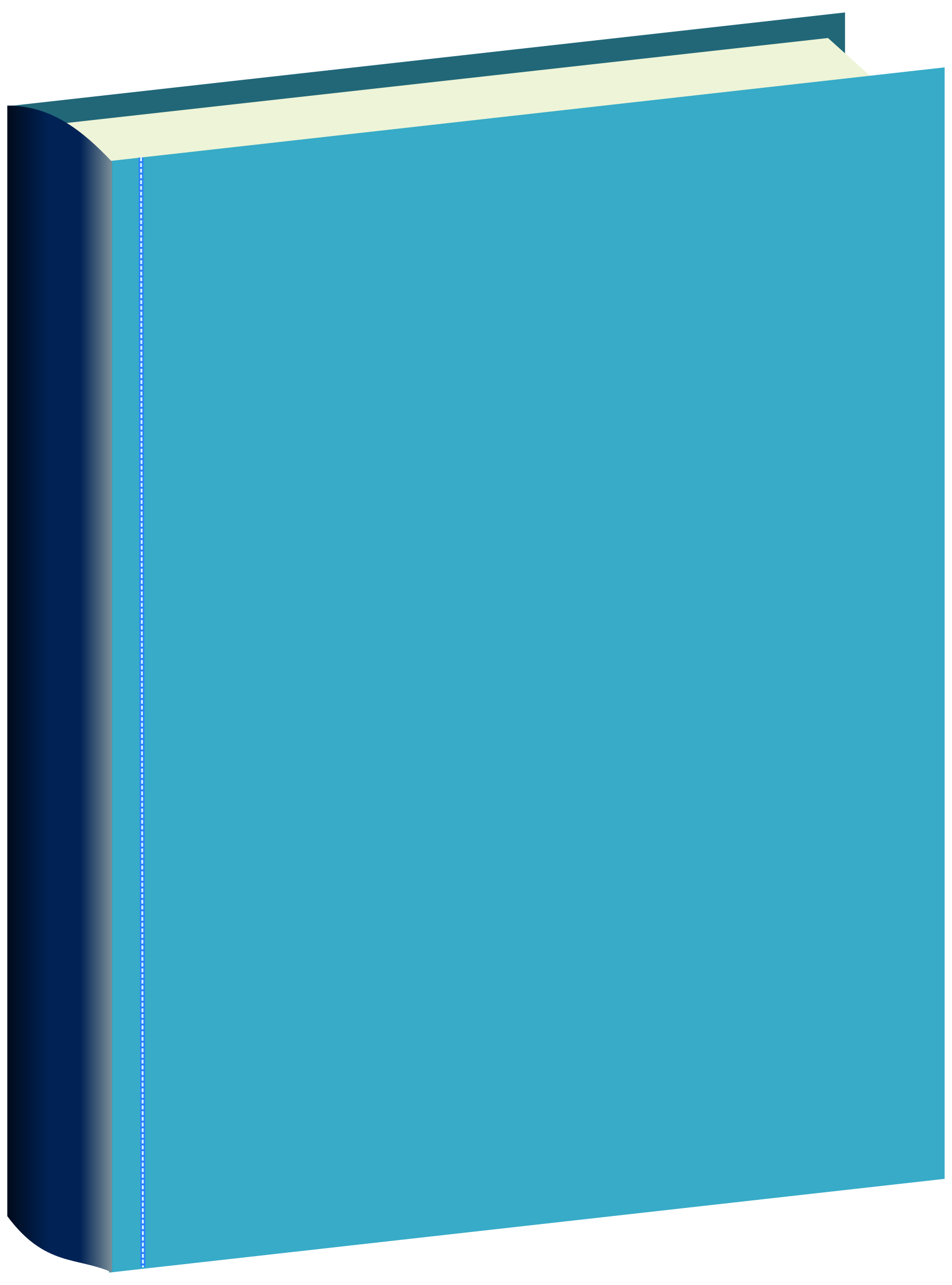 Blank Blue Book Cover Standing