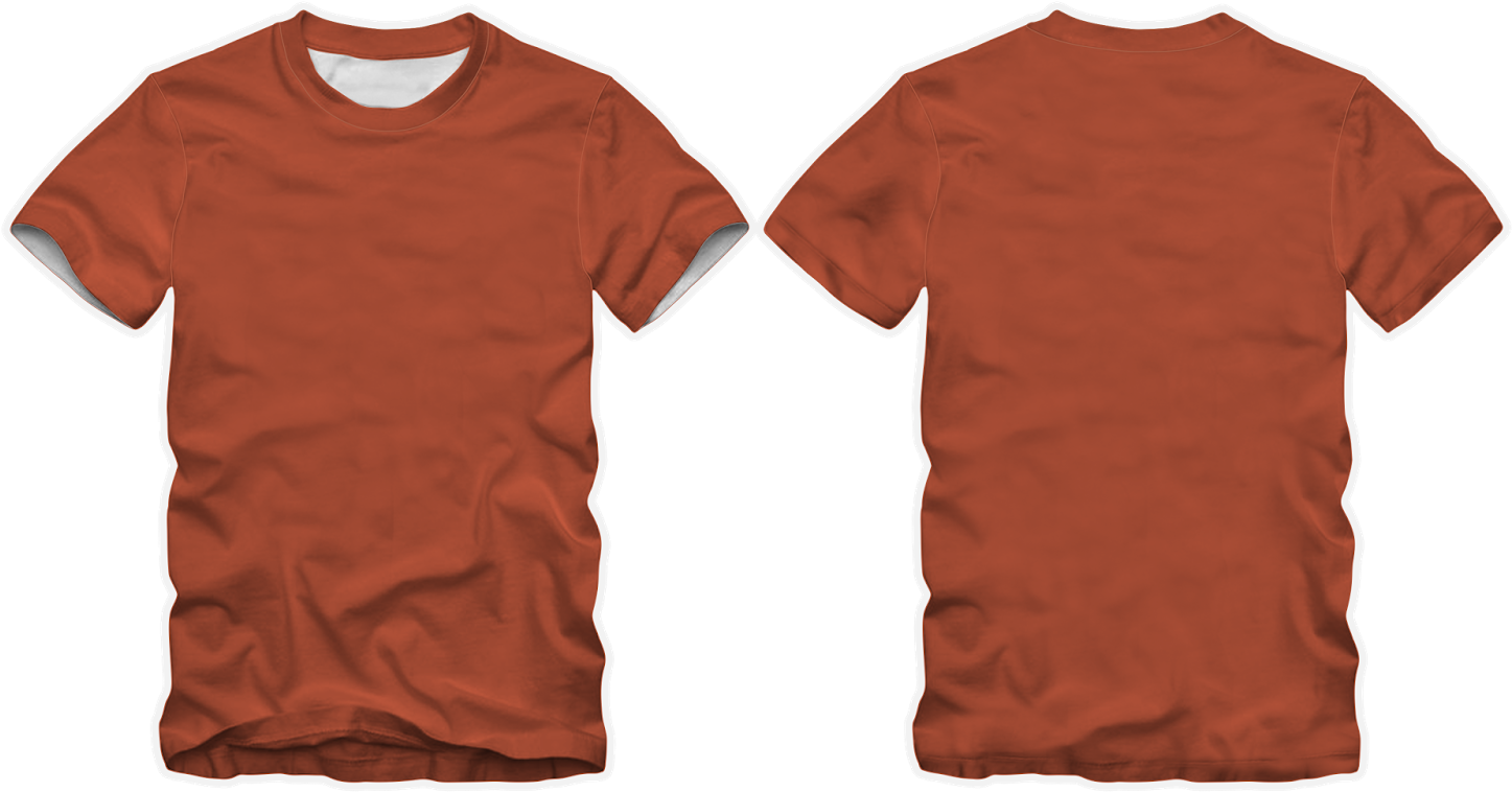 Blank Brown T Shirt Template Front Back